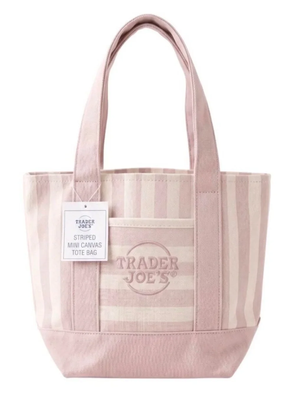 NWT Trader Joe's Mini Canvas Tote Bag PICK 2 Any 2 Colors Set